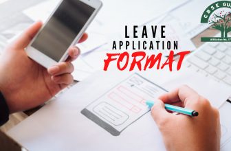 Formats of Leave Application for School