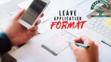Formats of Leave Application for School